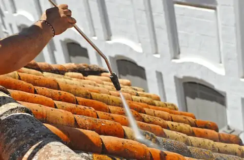 Nettoyage de toitures - Le Vieux-Marché